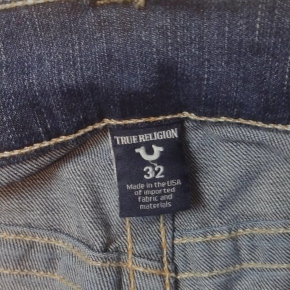 TRUE religion geno with flap relaxed slim paint splatter distressed jeans sz 32 - Picture 3 of 7